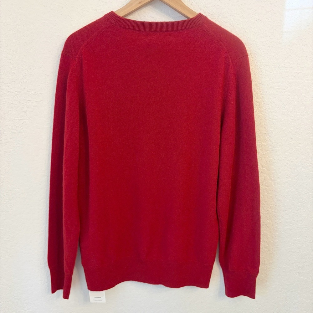 Naadam The Essential Sweater Mens M 100% Cashmere Crewneck Pullover Red NWT - Picture 5 of 10